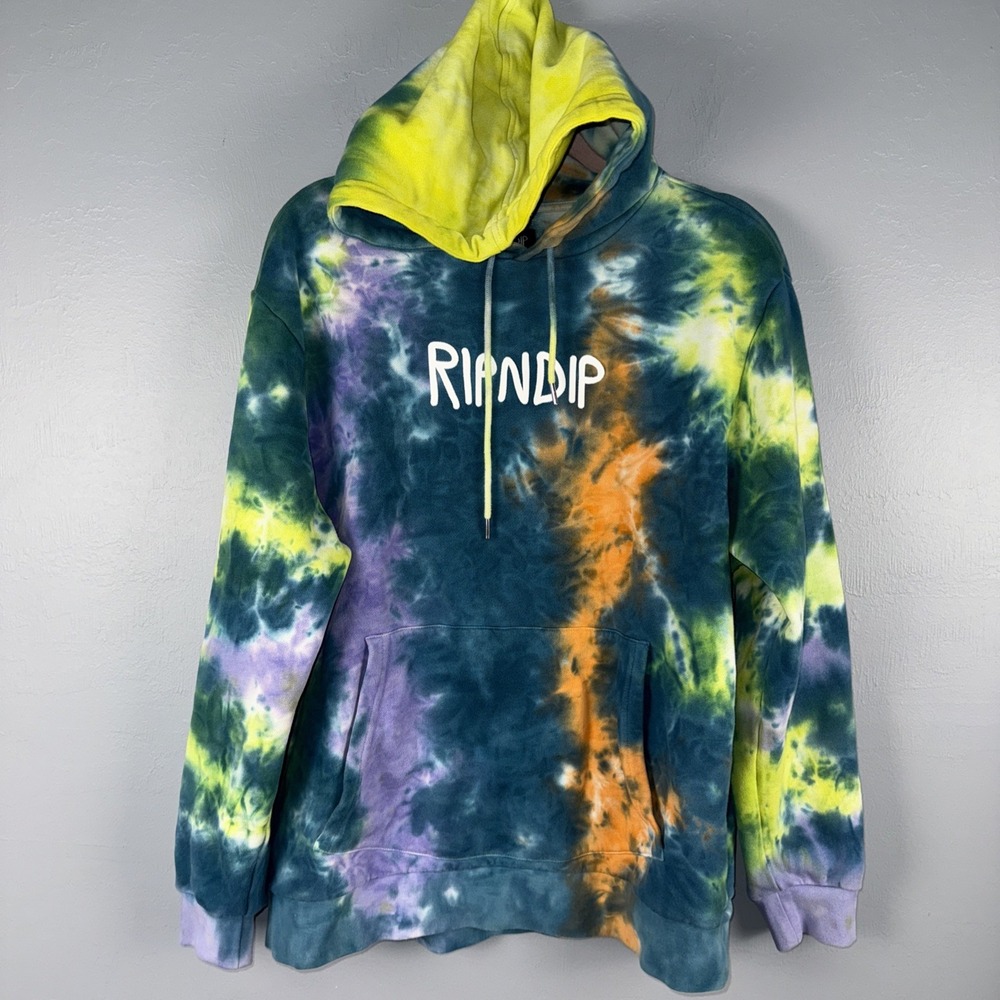 RIPNDIP Sweatshirt Men's Medium Hoodie Pullover Logo Tie Dye